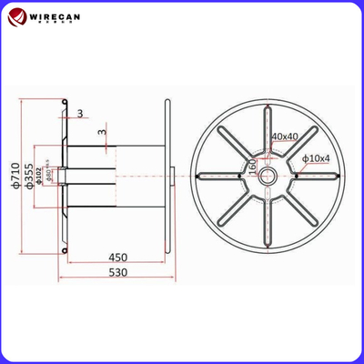 Bobina in acciaio ondulato per avvolgimento cavi e fili, tamburo per cavi per impieghi gravosi/bobine in acciaio/cavi in fibra ottica
