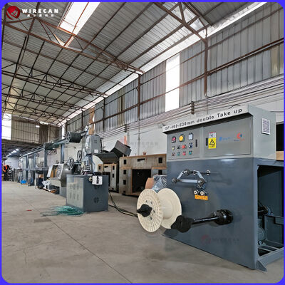 Linea di estrusione cavi con controllo PLC GF-80+60+50mm per la produzione di cavi edili