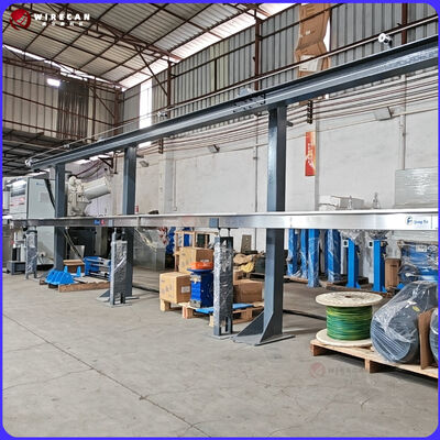 Linea di estrusione cavi con controllo PLC GF-80+60+50mm per la produzione di cavi edili