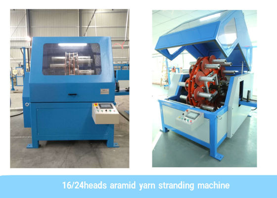 24 macchine cape del cavo a fibre ottiche della macchina di arenamento del filato di 20N 120rpm Aramid