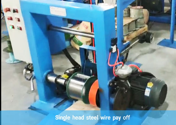 Singola linea di produzione del cavo di EVA Coating Machine Fiber Optic del filo di acciaio della testa 21kw