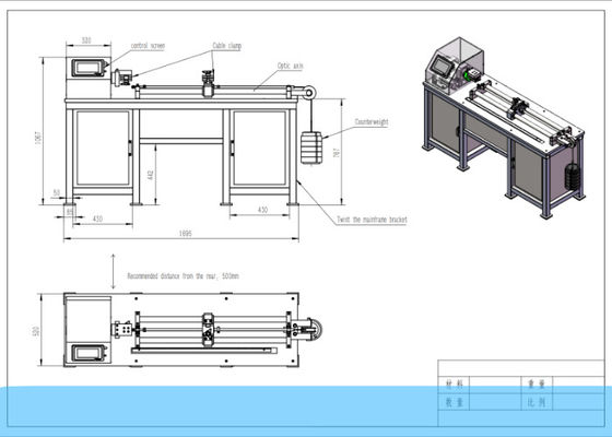 Attrezzatura di prova del cavo ottico di IEC60794-1-2 5times/Min Torsion Testing Machine Fiber